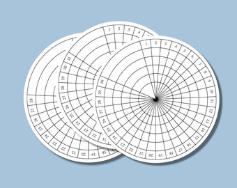 Giant circular sticker tracker for tracking habits in your bullet journal, diary, planner, daily and family organization