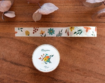Washi tape, scotch décoratif « Blossom » pour loisirs créatifs, bullet journal, carterie, scrapbooking, planner, art journal