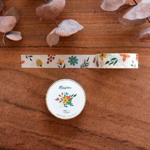 Washi tape, scotch décoratif « Blossom » pour loisirs créatifs, bullet journal, carterie, scrapbooking, planner, art journal