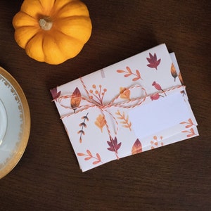Enveloppes « Envolée automnale » pour correspondance ou loisirs créatifs, scrapbooking, penpal, art journal