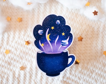 "Celestial Cup" sticker for computer, notebook, suitcase