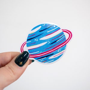 Autocollant plastifié "Uranus" pour ordinateur, carnet, valise...