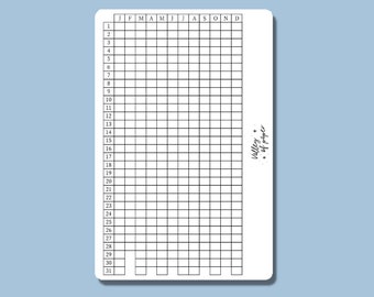 Feuille d'autocollants Year in pixels 2023 pour bullet journal, agenda, planner, organisation rapide et pratique