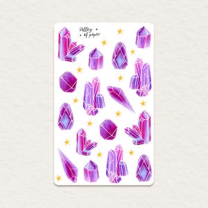 Stickers « Cristaux magiques » pour Bullet journal, scrapbooking, art journal, carterie