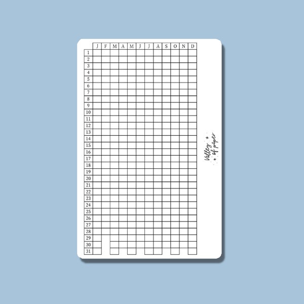 Feuille d'autocollants Year in pixels 2023 pour bullet journal, agenda, planner, organisation rapide et pratique