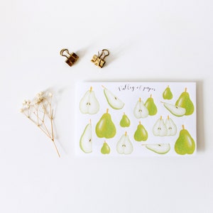 Stickers « Poires » pour bullet journal, scrapbooking, art journal, carterie