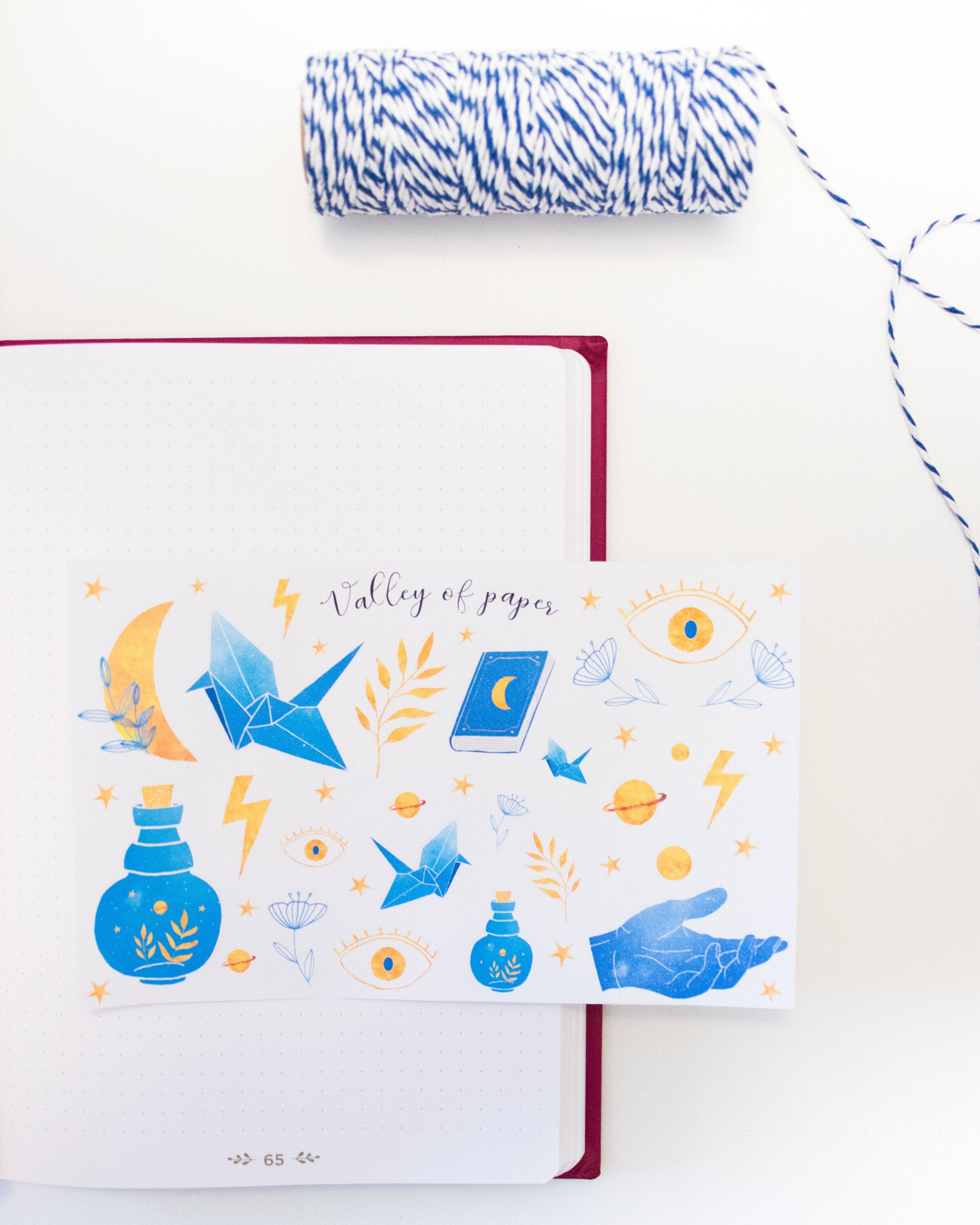 "Magic Night" stickers for Bullet journal, scrapbooking, ca…