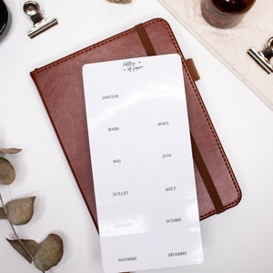 Abas dos meses do ano para organizar seu bullet journal, agenda, planner, organização rápida e prática