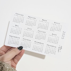 Arkusz naklejek z kalendarzem 2025 na bullet journal, pamiętnik, planer, szybką i praktyczną organizację