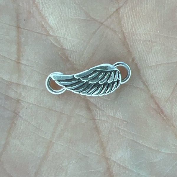 1 Sterling Silver Angel Wing Connector.