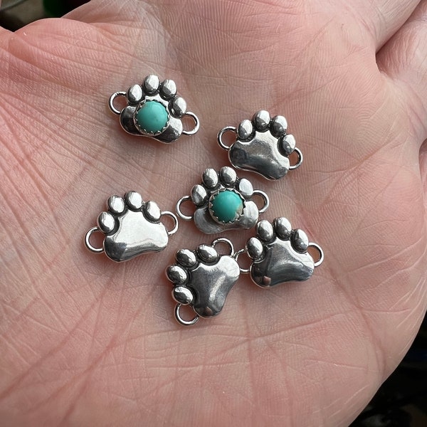 1 Sterling Silver Paw Connector