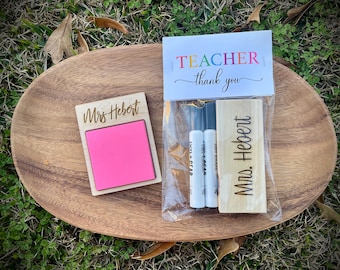 Dry eraser| teacher gift | sticky note holder | personalized