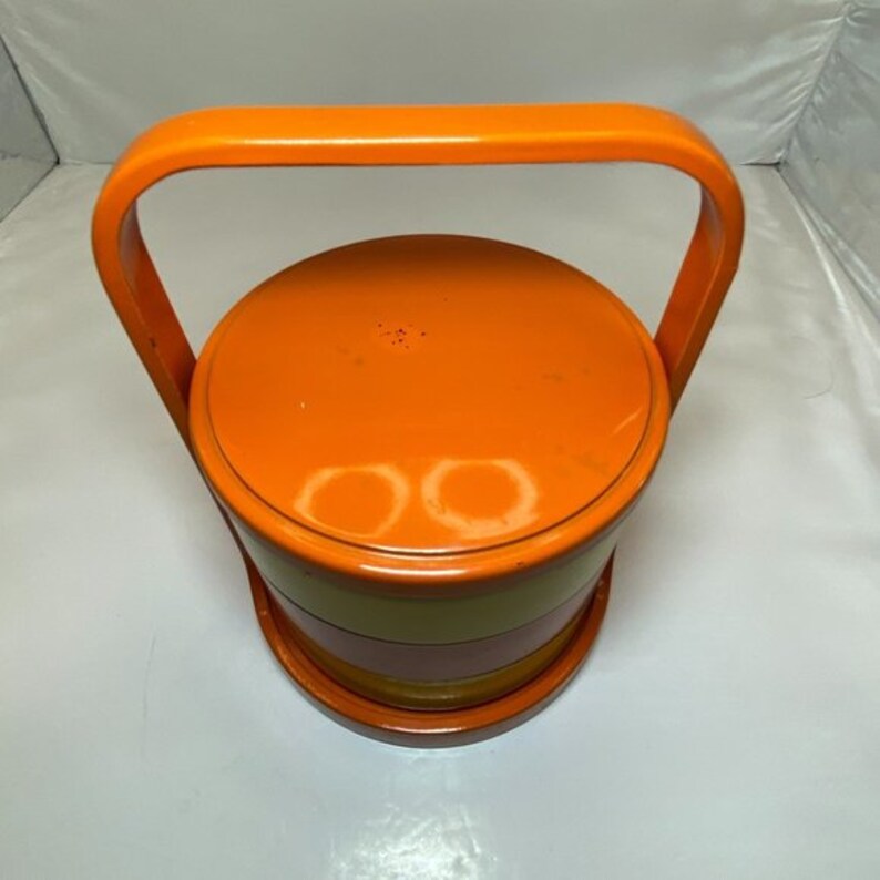 Rare Vintage Midcentury Multi Level Stacking Plastic Snacks Container