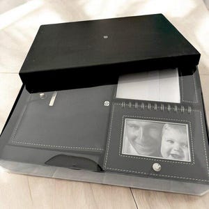 Vintage Carlton Karten Set 2 Fotoalben und Notizblock Schwarz mit Originalverpackung Geschenk Souvenir