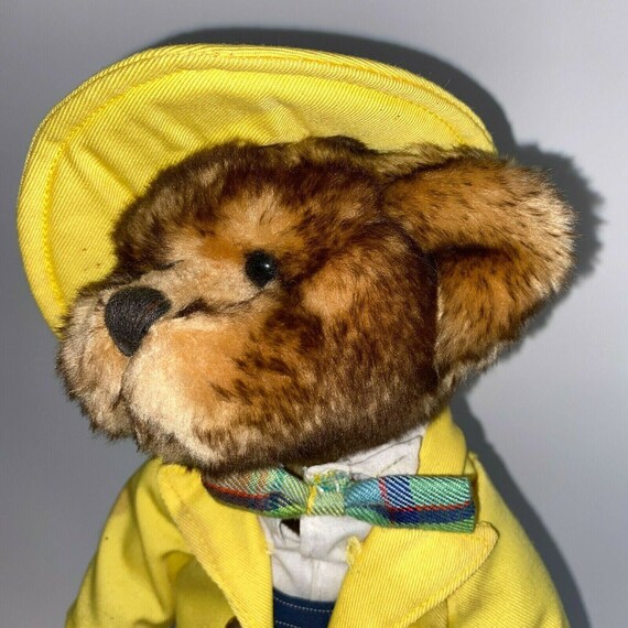 20th CENTURY Brass Button Collectible Stuffed Bear Mookie