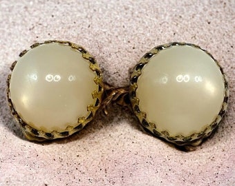 Boucles D'oreilles Vintage à Clips - Couleur Or, Effet Dôme Pic - Datant De 1961, Parfait état
