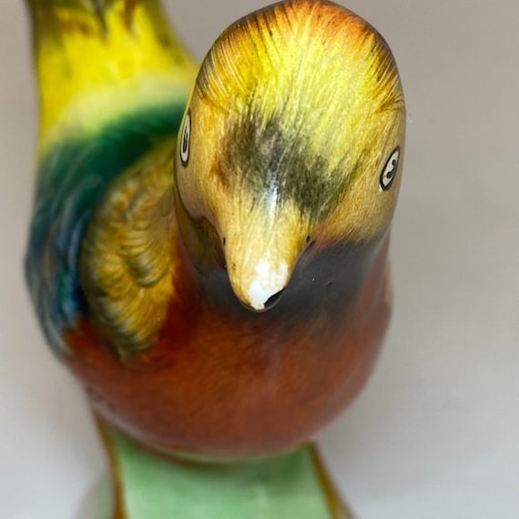 ハンガリー産ヴィンテージ陶器製手描きキジ鳥置物 *アメリカの購入者は