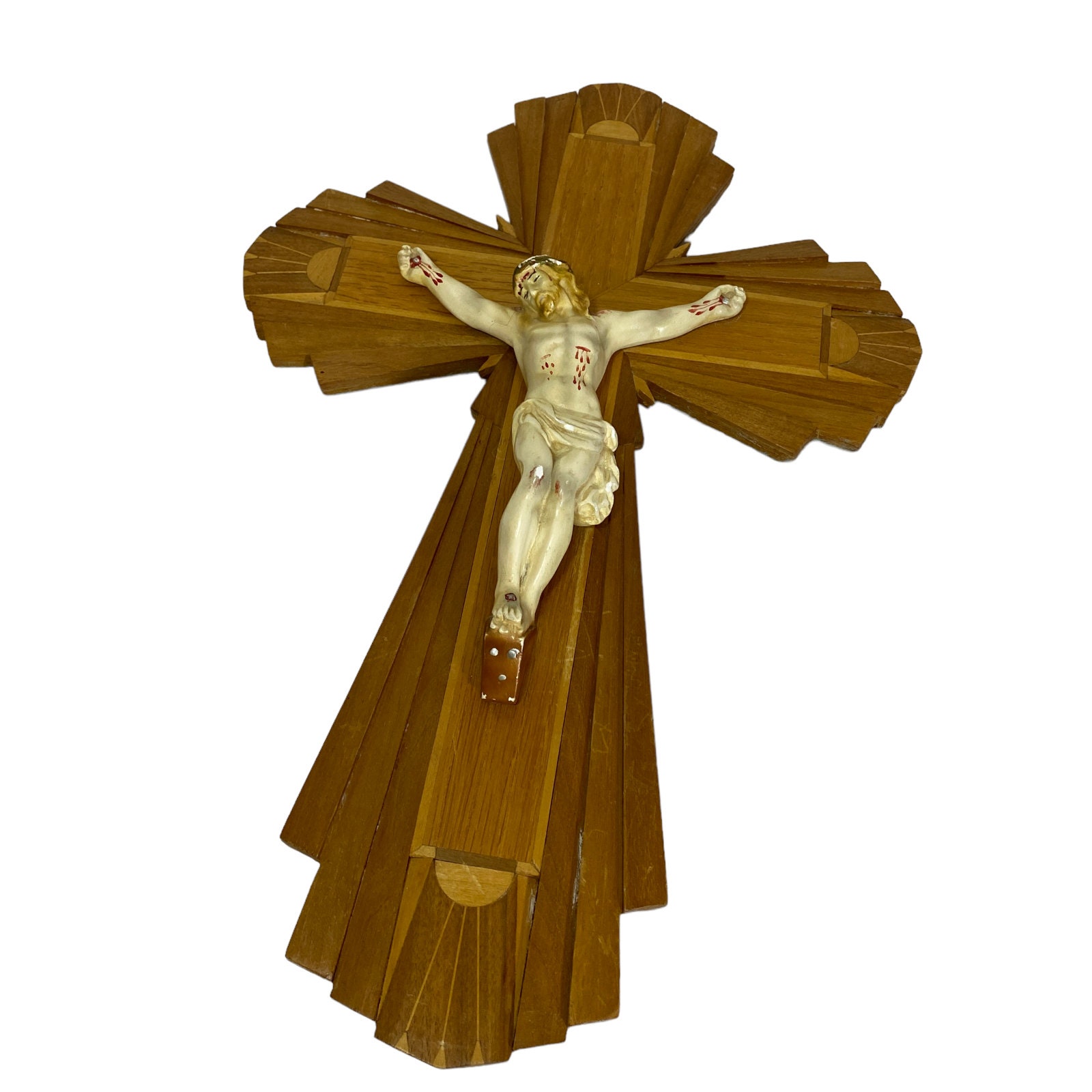 見事な手作り木製宗教十字架イエスキリストキリスト教十字架像