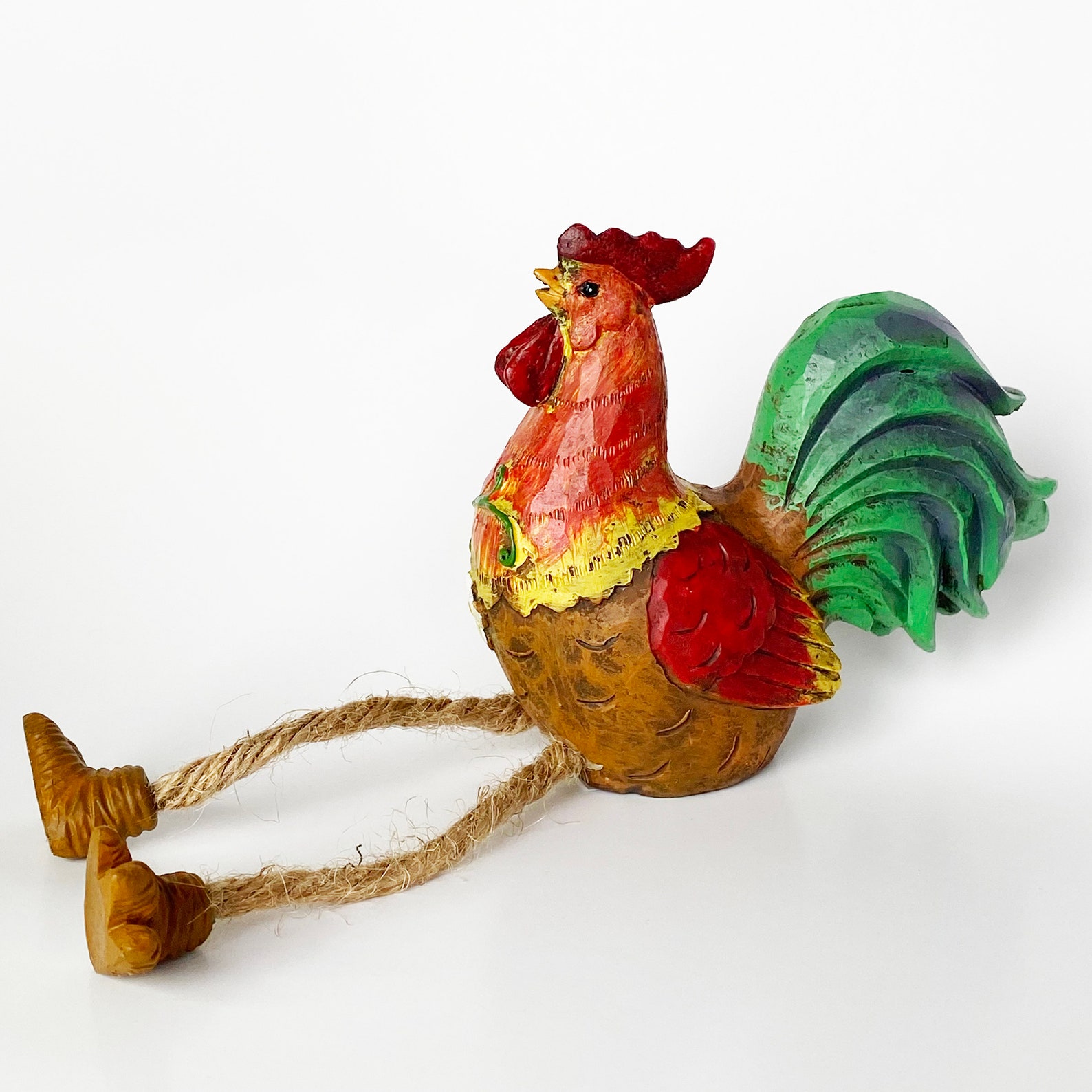 GANZ Rooster Dangling Legs Rooster Rope Legs Rooster Etsy