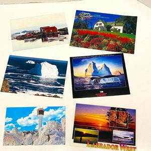 6 Vintage Canadian Blank Post Cards Maritimes Labrador Newfounland Niagara Falls Ontario Collectible