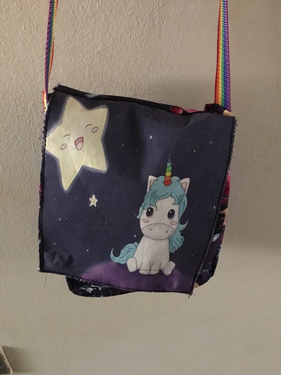 space unicorn messenger bag etsy etsy