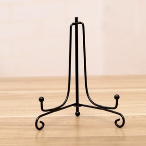 Iron stand, stone holder stand, picture frame easel, plate holding stand