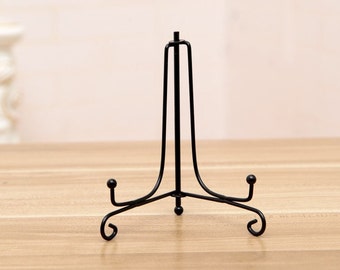 Iron stand, stone holder stand, picture frame easel, plate holding stand