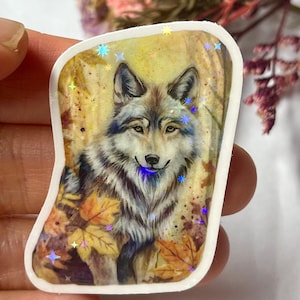 Adesivi glitterati per la fauna selvatica/Adesivi per l'amore degli animali/Adesivo impermeabile/Opere d'arte della fauna selvatica