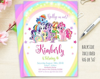 My Little Pony Invitation Etsy