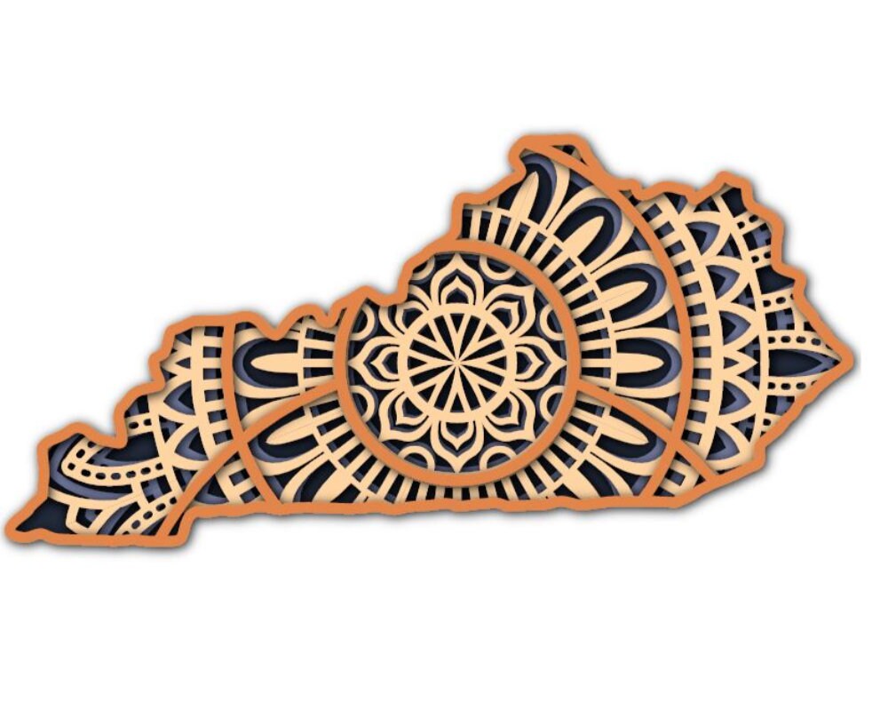 Download Kentucky Mandala SVG für Laser | Etsy