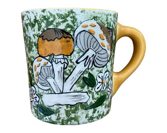 Vintage Handmade Mushroom Mug