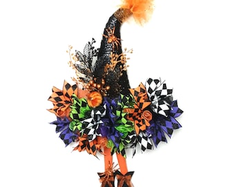 Witch Hat Wreath, Witch Hat, Halloween Decor, Halloween Front Door Wreath, Halloween Wreath, Witch Decor, Halloween Witch Hat Door Hanger