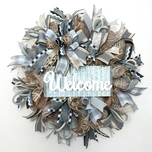 Farmhouse Welcome Wreath, Farmhouse Wall Decor, Everyday Wreath ...