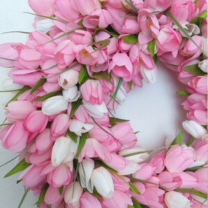 SALE, 3 Color Options, Tulip Wreath, Floral Wall Decor, Spring Floral Wreath, Flower Wreath, Everyday Floral Wreath, Mother Gift image 7