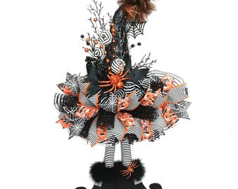 Witch Hat Wreath, Witch Hat Door Hanger, Halloween Wall Decor, Halloween Front Door Wreath, Halloween Witch Decor, Witch Hat Wall Decor