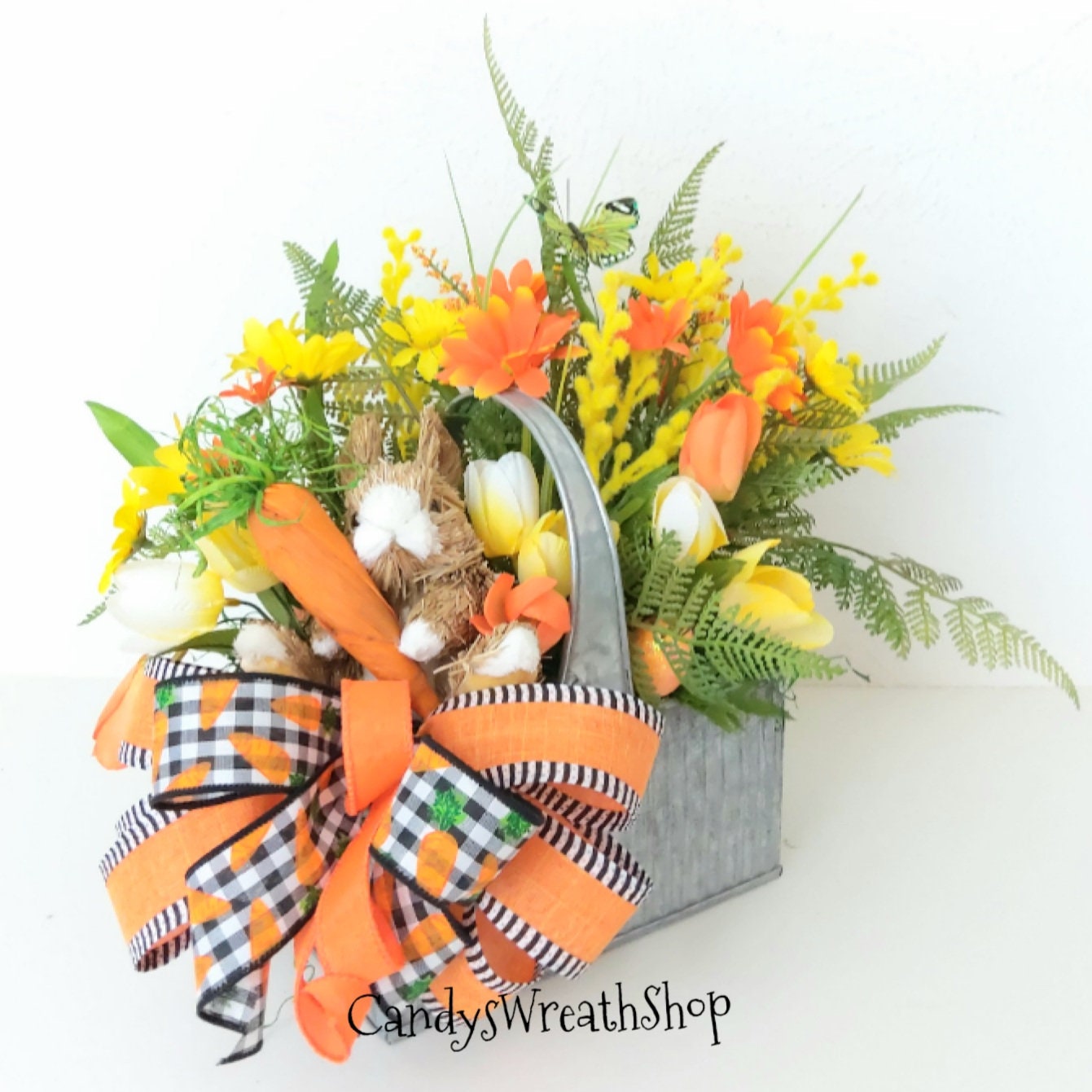 Easter Centerpiece Bunny Centerpiece Easter Decor Bunny Decor Bunny with Carrot Spring Centerpiece Farmhouse Decor Easter