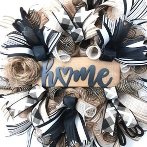 Farmhouse Wreath, Home Wreath, Welcome Wreath, Everyday Wreath, Burlap ...