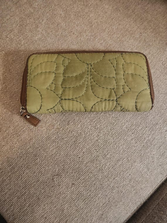 Vintage FOSSIL KEY-PER Green Wallet - image 3