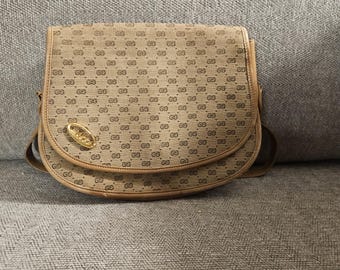 ショルダーバッグ vintage made in ITALY old GUCCI bag Vintage Authentic Made in Italy by Gucci 256 Brown Leather Gold