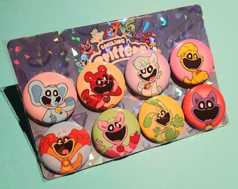 Smiling Critters Button Set