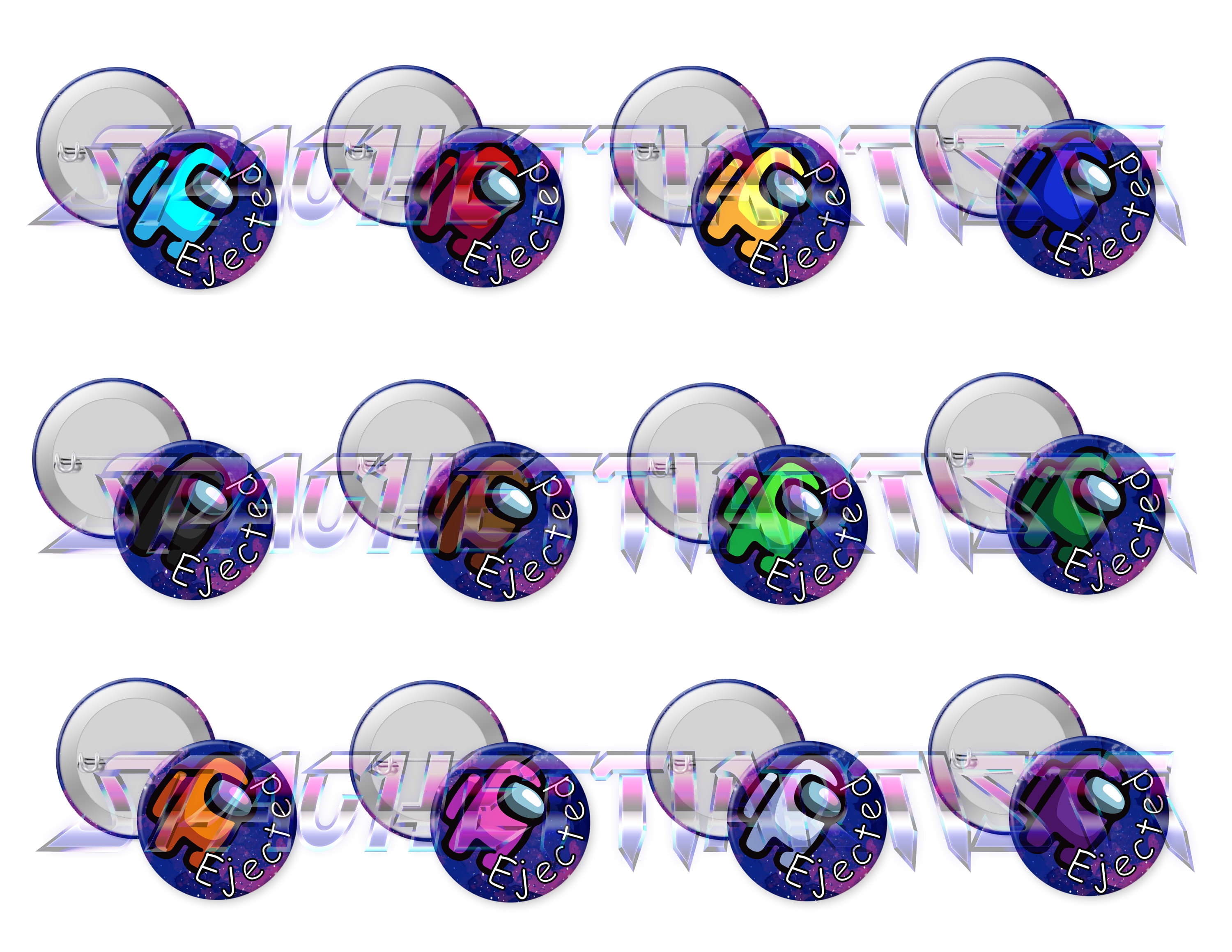 Among Us Ejected 1.5 Inch Buttons Etsy