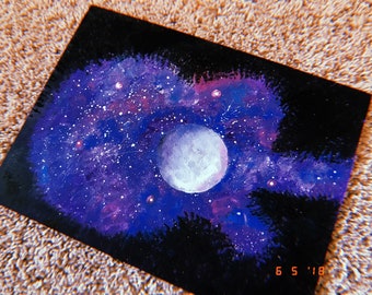 9x12 Guitar Galaxy Acrylic Painting 9x12 Guitar Galaxy Acrylic Painting