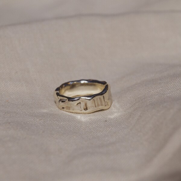 Cast Silver Ring Etsy
