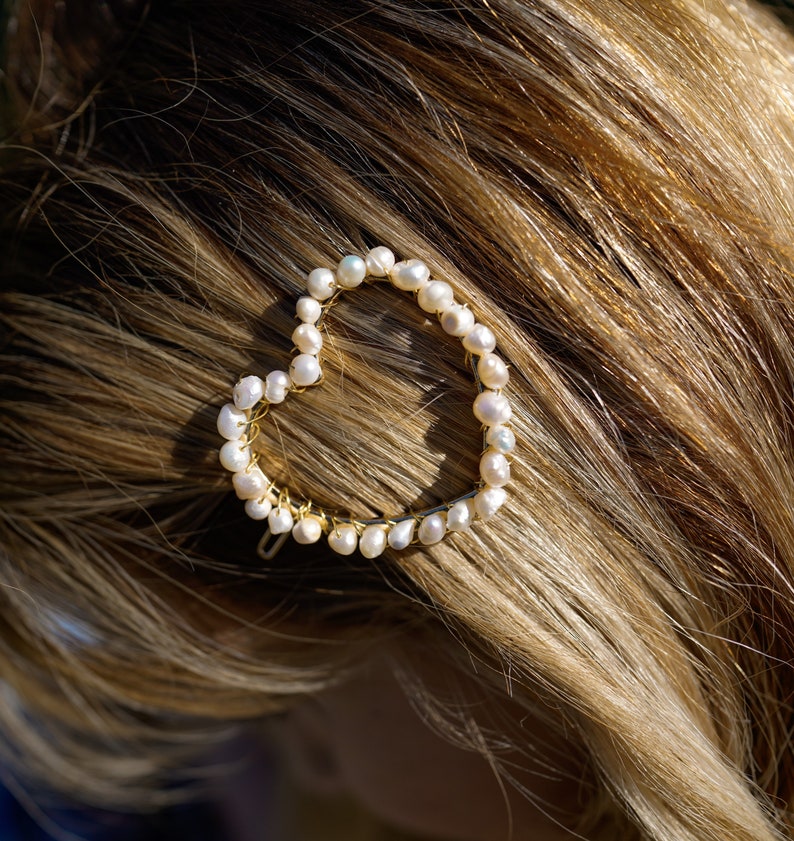 Hair Pin Handmade Embroidery With Freshwater Pearls/hair Pin Etsy
