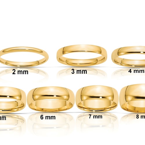 14k Matte Yellow Gold Band / FLAT / BRUSHED / Comfort Fit / - Etsy