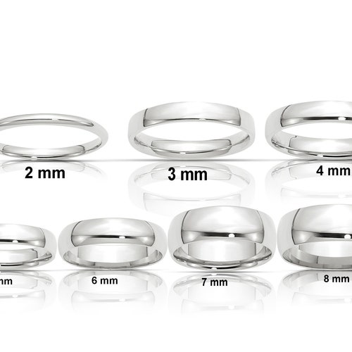 Sterling Silver Comfort Fit 2mm 3mm 4mm 5mm 6mm 7mm 8mm 10mm - Etsy