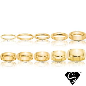 10KY 2mm Half Round Band Size 4 Size 4 Length Width 2 10KY 2mm Half Round Band Size 4 Size 4 Length Width 2