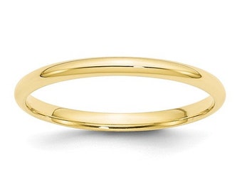 REAL Comfort Fit 10K Solid Yellow Gold 2mm Men's and Women's Wedding Band Midi Thumb Toe Ring Sizes 4-14. Solid 10k Yellow Gold. U.S  Made