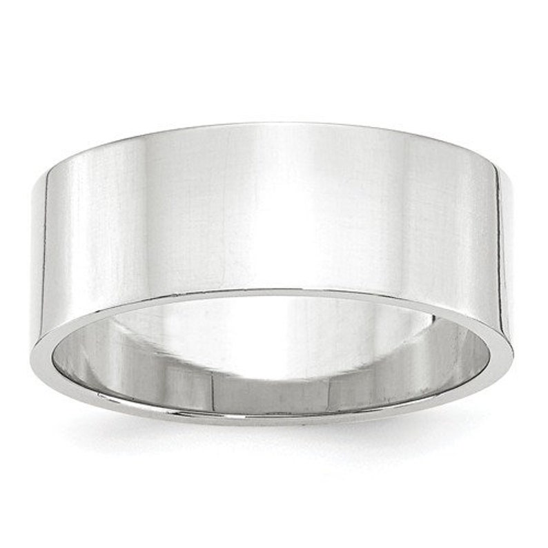 Sterling Silver Flat 2mm 3mm 4mm 5mm 6mm 8mm 10mm 12mm Wedding Band Promise Engagement Ring Thumb Toe Midi Simple Minimalist Ring 8mm