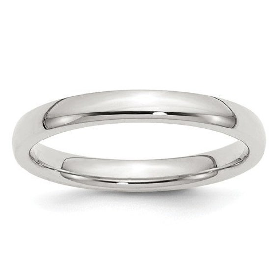 3mm Sterling Silver Comfort Fit Wedding Band Promise Engagement